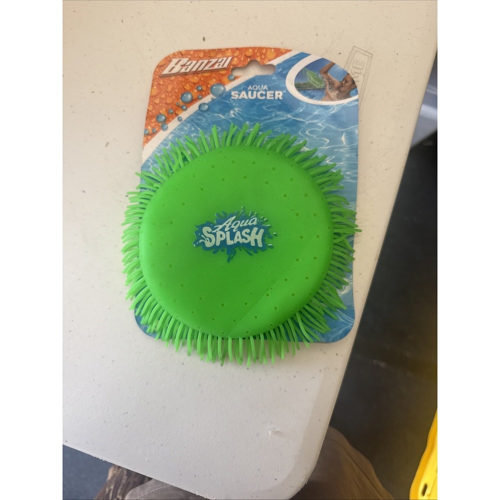 Banzai Aqua Saucer Pool Toy 5" Disk Soak It & Throw It SHIPS AS ASSORTED COLORS